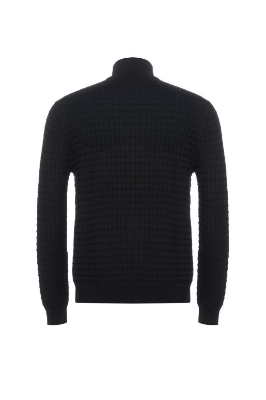 25FW 엠포리오 아르마니 집업 니트 EM003503 AF14113 UC001 Black - EMPORIO ARMANI