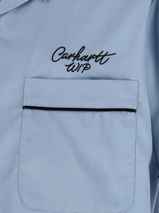 25FW 칼하트 WIP 반팔 셔츠 I03515331WXX Light Blue - CARHARTT WIP