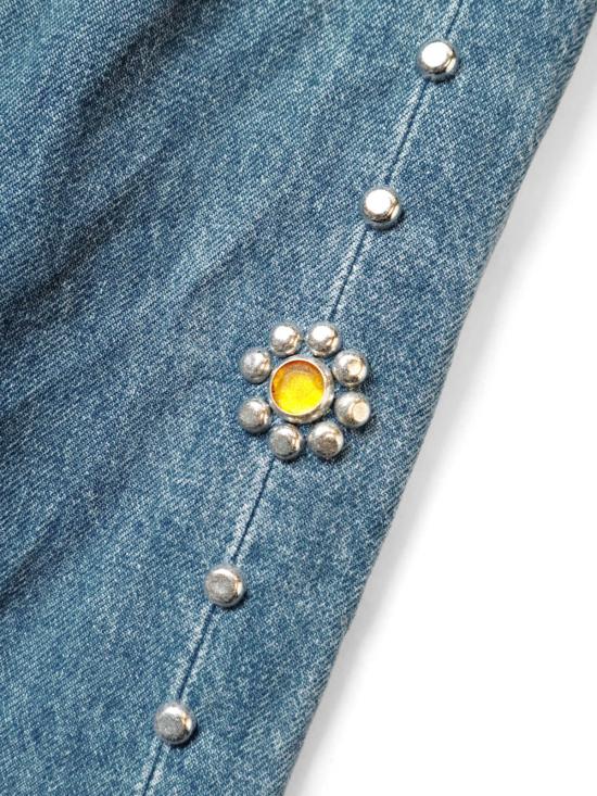  캐피탈 데님 원피스 카피탈 14온스 데님 5p 몽키 시스코 스터드 팬츠 프로 인디고 - KAPITAL