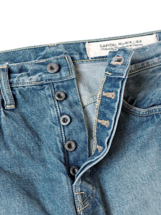  캐피탈 데님 원피스 카피탈 14온스 데님 5p 몽키 시스코 스터드 팬츠 프로 인디고 - KAPITAL
