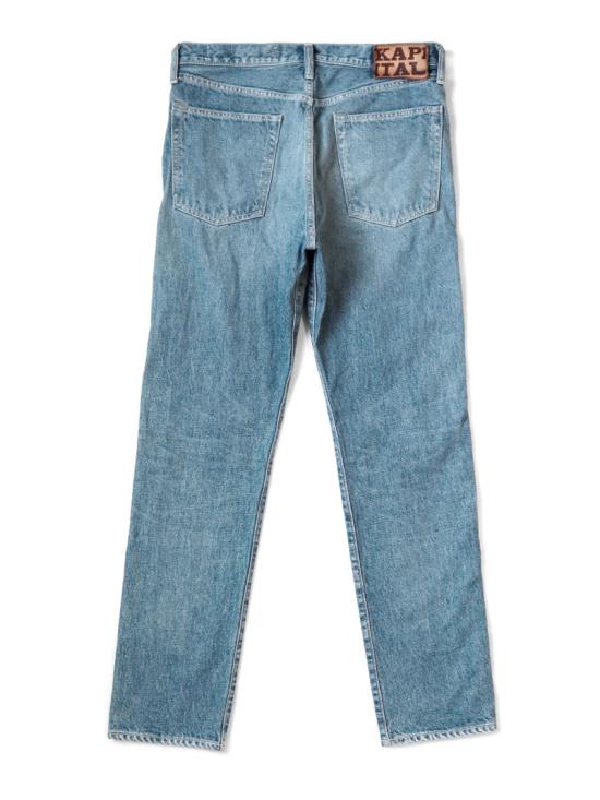  캐피탈 데님 원피스 카피탈 14온스 데님 5p 몽키 시스코 스터드 팬츠 프로 인디고 - KAPITAL