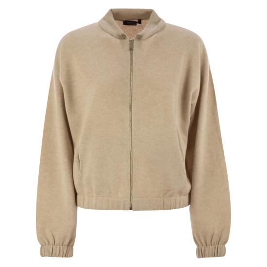 25FW 파비아나 필리피 플래티넘 봄버 재킷 MAD215F045 BEIGE