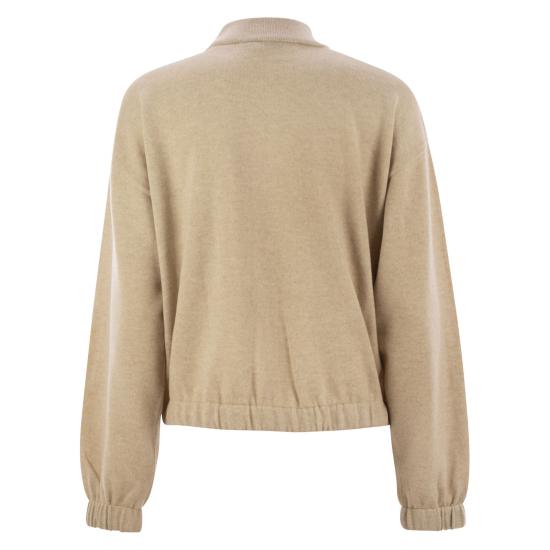 25FW 파비아나 필리피 플래티넘 봄버 재킷 MAD215F045 BEIGE - FABIANA FILIPPI