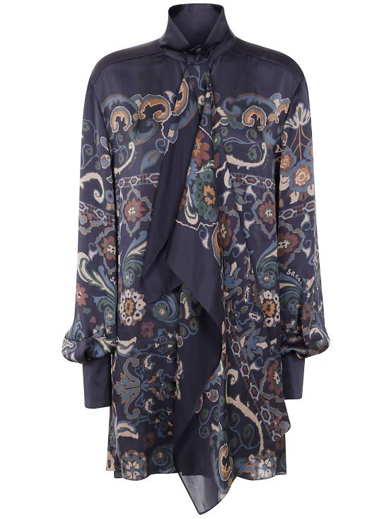 25FW 사카이 숏 원피스 25 07980 201 NAVY