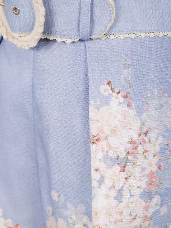 25FW 짐머만 숏팬츠 3558ASS255 TEAL BLUE BOTANICAL FLORAL - ZIMMERMANN