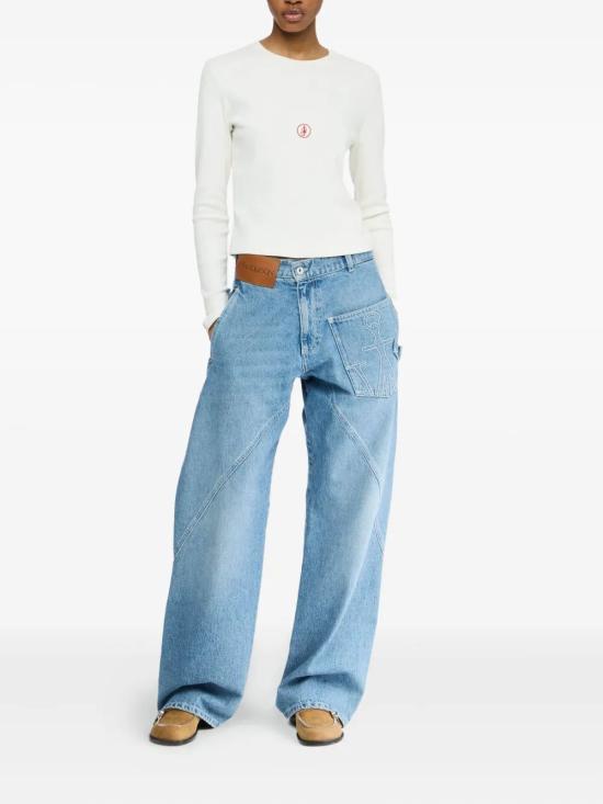 25FW JW앤더슨 긴팔 티셔츠 JO0276 PG1846 002 OFF WHITE - JW ANDERSON