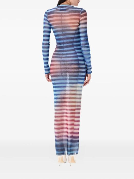 25FW 장 폴 고티에 롱 원피스 25 03 W DR030 M005P 565034 LIGHT BLUE BLUE PEACH - JEAN PAUL GAULTIER