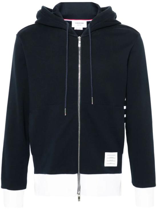 25FW 톰브라운 4바 저지 집업 후디 MJT517A 03037 415 NAVY