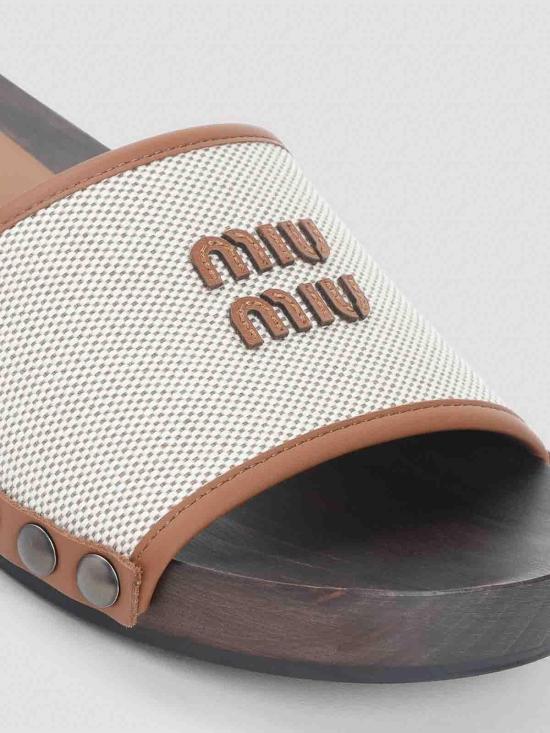  미우미우 뮬/슬리퍼 5Z445EF030Q1DF062F Beige - MIU MIU