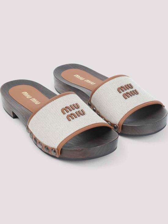  미우미우 뮬/슬리퍼 5Z445EF030Q1DF062F Beige - MIU MIU