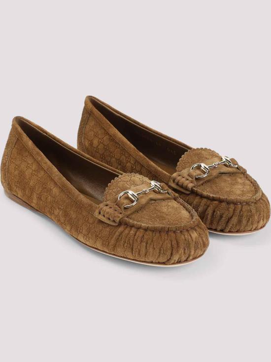 26SS 구찌 켄싱턴 발레 플랫 814895AAEEE2808 Brown - GUCCI