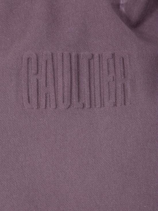 25FW 장 폴 고티에 엠보스드 고티에 크롭 후드 티셔츠 25 03 W TO288 J005 71 CHOCOLAT - JEAN PAUL GAULTIER