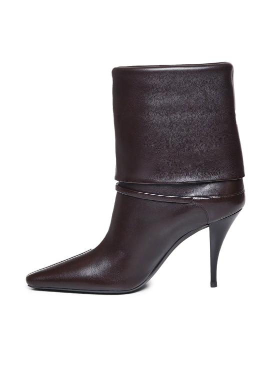 25FW 생로랑 니키 스무스 레더 부츠 801393 AADV22245 Brown - SAINT LAURENT