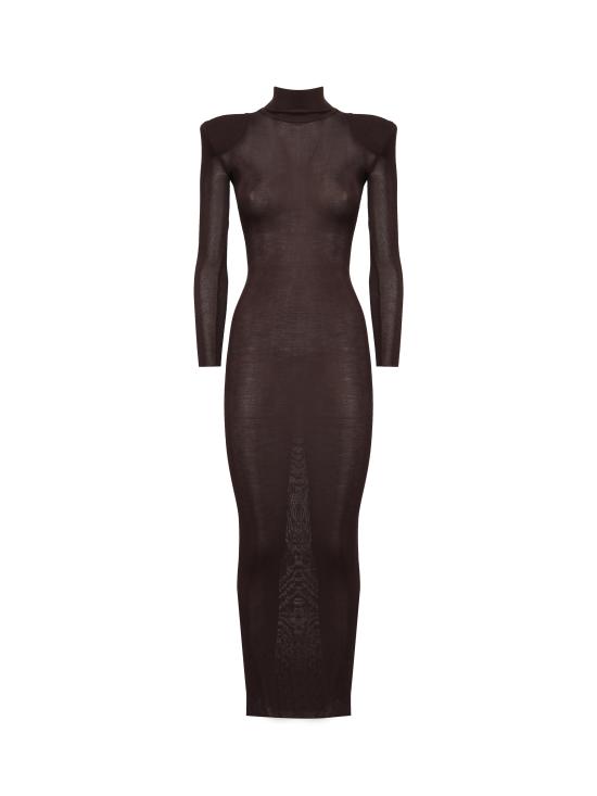 25FW 셀프 포트레이트 롱 원피스 SS25945X BR Brown