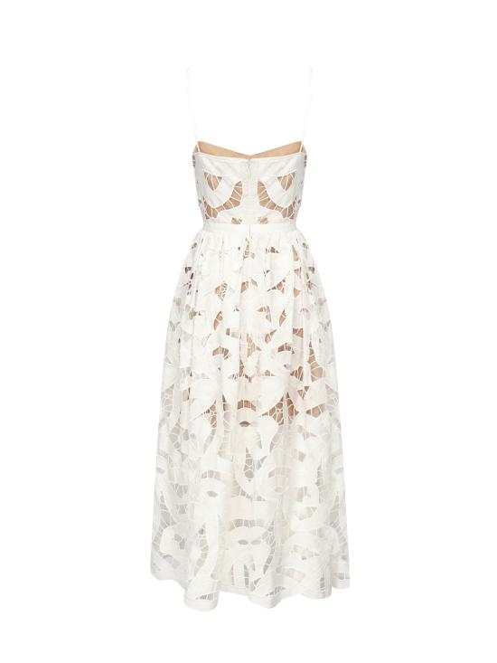 25FW 셀프 포트레이트 미디 원피스 PF25013M W White - SELF PORTRAIT