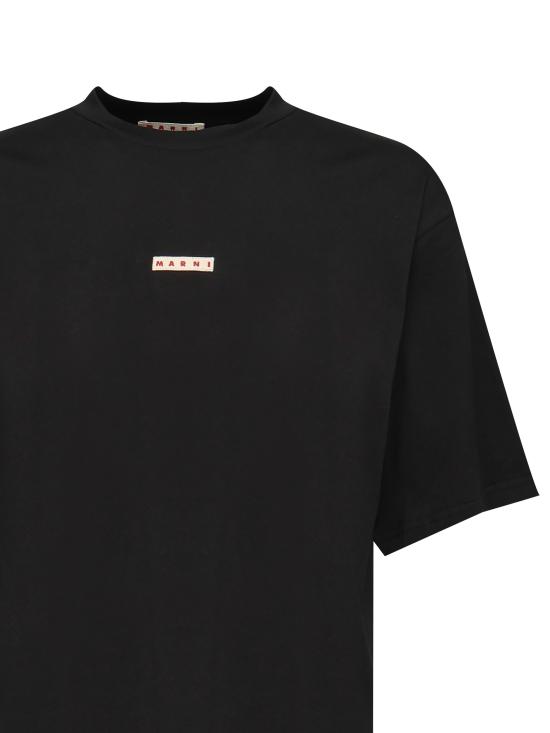 25FW 마르니 반팔 티셔츠 HUMU0223X6 UTCZ5700N99 Black - MARNI