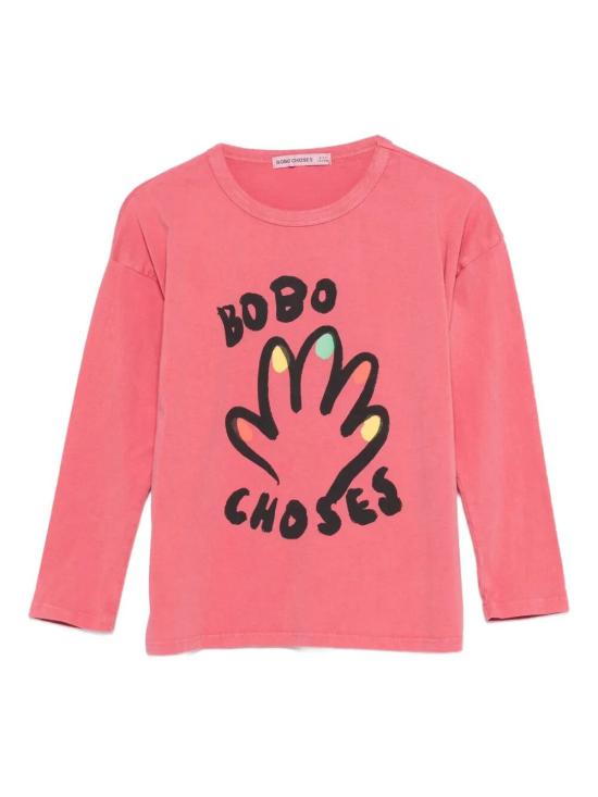 25FW [키즈] 보보쇼즈 티셔츠 B225AC007 661 PINK - BOBO CHOSES