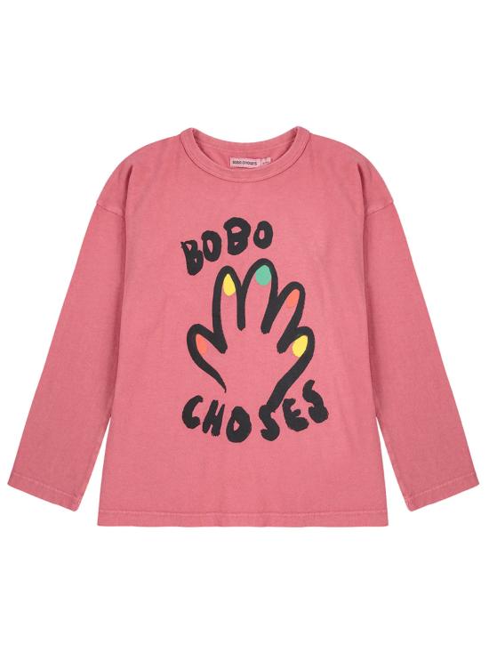 25FW [키즈] 보보쇼즈 티셔츠 B225AC007 661 PINK - BOBO CHOSES