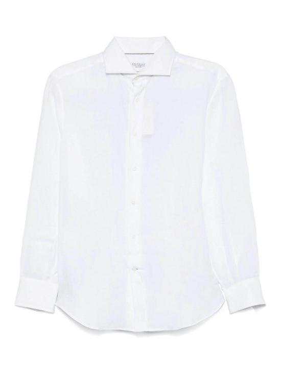 26SS 브루넬로 쿠치넬리 긴팔 셔츠 MM6840028C001 White