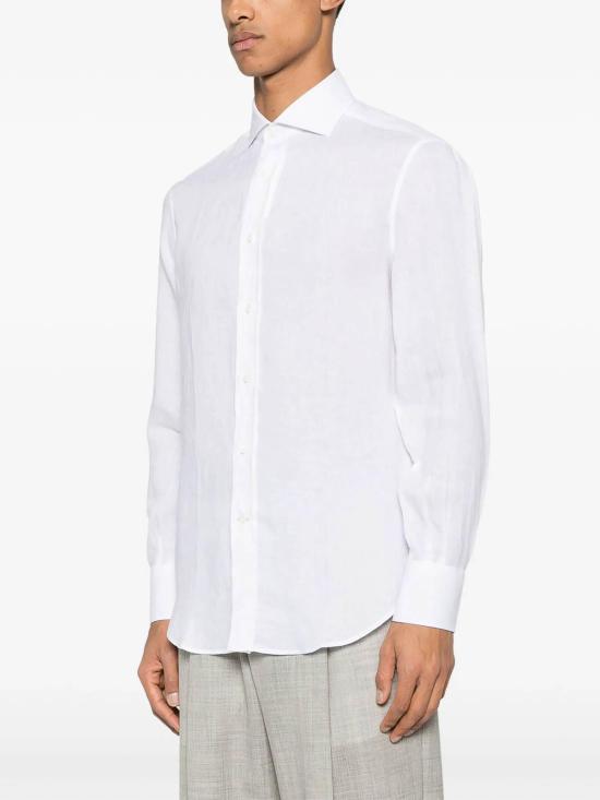 26SS 브루넬로 쿠치넬리 긴팔 셔츠 MM6840028C001 White - BRUNELLO CUCINELLI