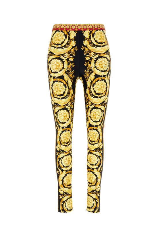 25FW 베르사체 레깅스 10039001A15415 5R650 PARADE RED BLACK DARK BROWN