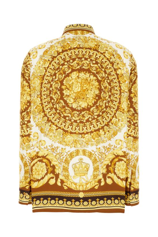 25FW 베르사체 셔츠 10013601A15215 5N790 DARK BROWN SPICE BROWN EGGSHELL - VERSACE