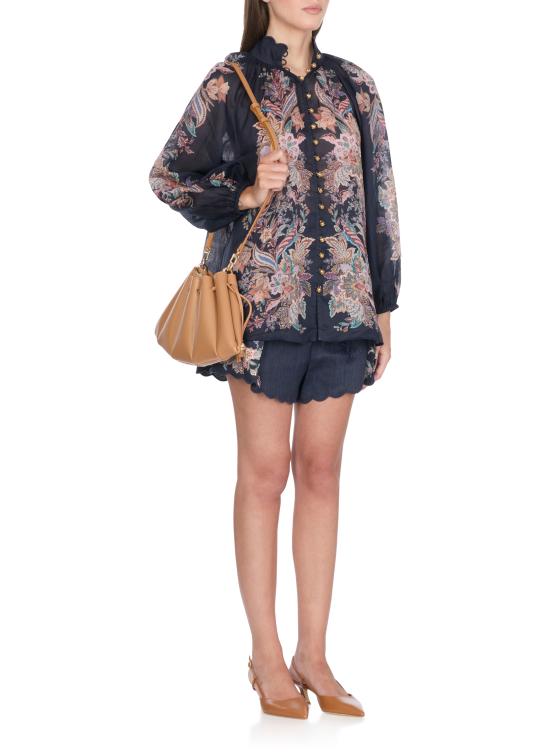 25FW 짐머만 숏팬츠 4558ASS251 NAVMLTPAI Blue - ZIMMERMANN