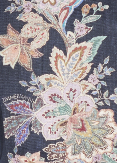 25FW 짐머만 숏팬츠 4558ASS251 NAVMLTPAI Blue - ZIMMERMANN