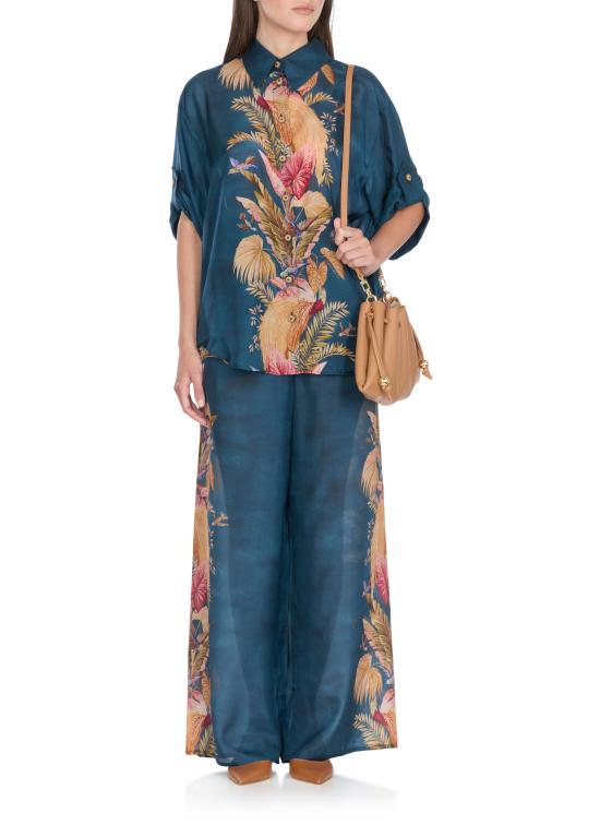 25FW 짐머만 스트레이트 팬츠 3575PSS253 DBPFL Blue - ZIMMERMANN