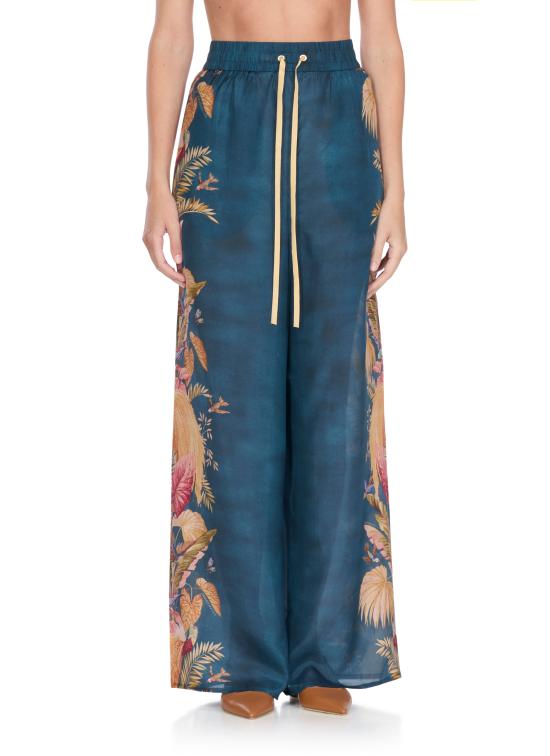 25FW 짐머만 스트레이트 팬츠 3575PSS253 DBPFL Blue - ZIMMERMANN