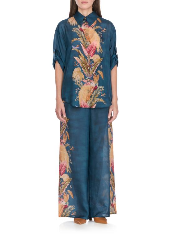 25FW 짐머만 셔츠 3573TSS253 DBPFL Blue - ZIMMERMANN