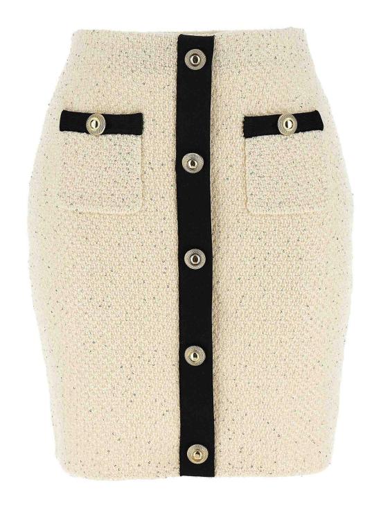 25SS 셀프 포트레이트 미디 스커트 SS25019SKCCREAM White