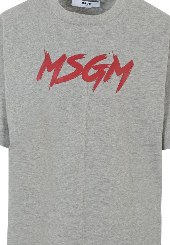 25FW [키즈] 엠에스지엠 티셔츠 F5MSJUTH050 104 GREY - MSGM