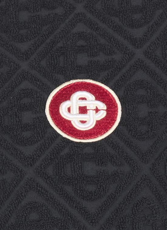 25FW 카사블랑카 폴로 티셔츠 WPF25JTP37701 MONOGRAM TOWELLING Black - CASABLANCA