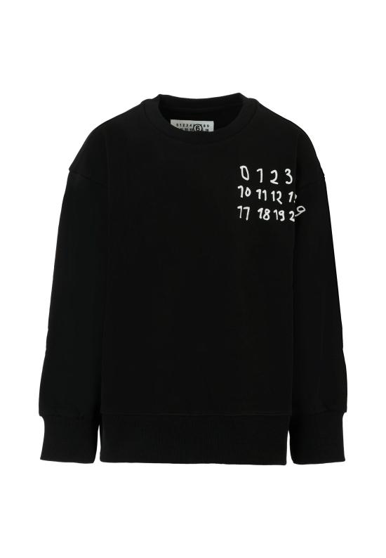25FW [키즈] MM6 메종마르지엘라 니트/스웻셔츠 M60896 MM02X M6900 BLACK - MM6 MAISON MARGIELA