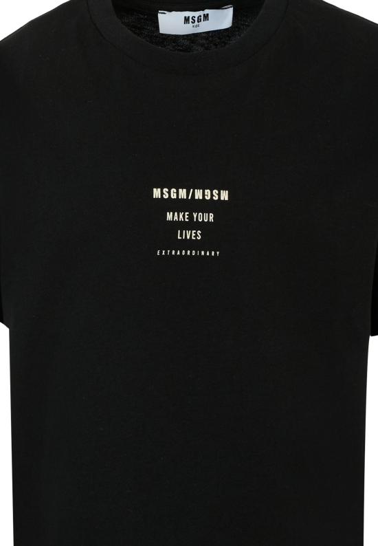 25FW [키즈] 엠에스지엠 티셔츠 F5MSJBTH215 110 BLACK - MSGM