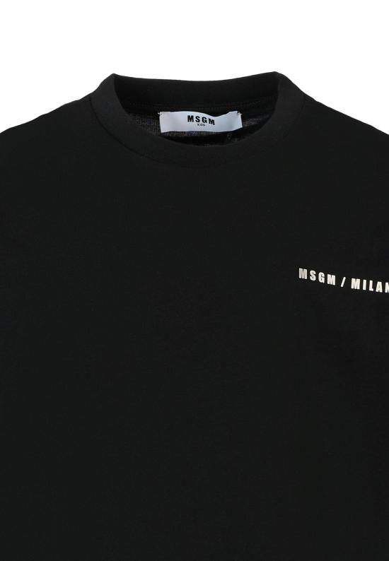 25FW [키즈] 엠에스지엠 티셔츠 F5MSJBTH224 110 BLACK - MSGM