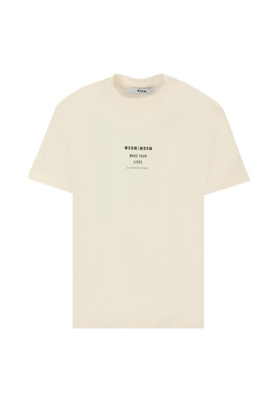 25FW [키즈] 엠에스지엠 티셔츠 F5MSJBTH215 013 IVORY - MSGM