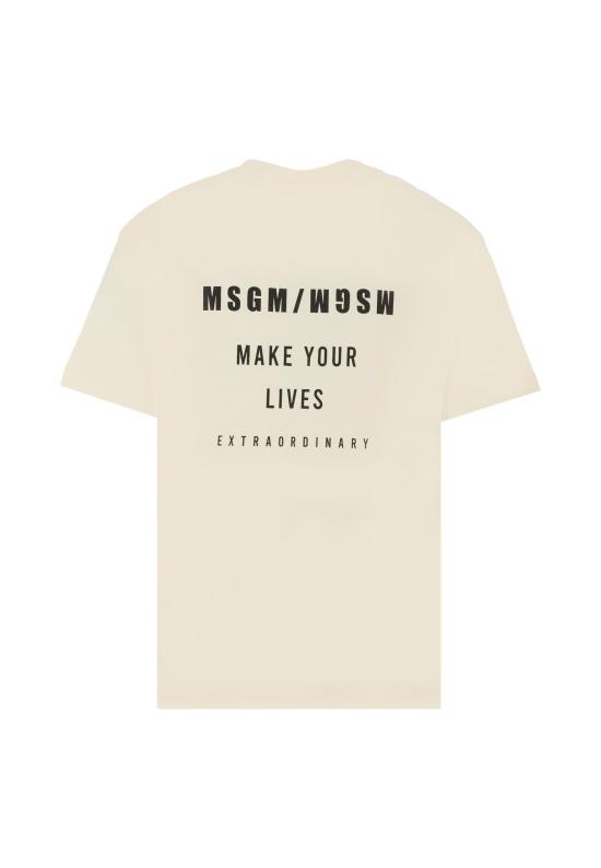 25FW [키즈] 엠에스지엠 티셔츠 F5MSJBTH215 013 IVORY