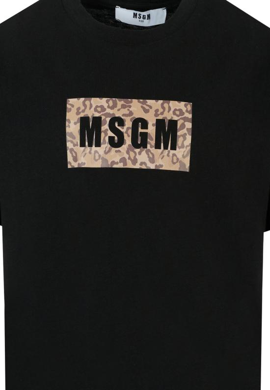 25FW [키즈] 엠에스지엠 티셔츠 F5MSJBTH300 110 BLACK - MSGM