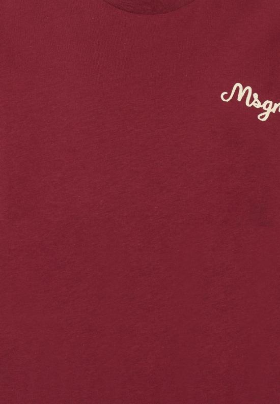 25FW [키즈] 엠에스지엠 티셔츠 F5MSJBTH253 MS034 BORDEAUX - MSGM