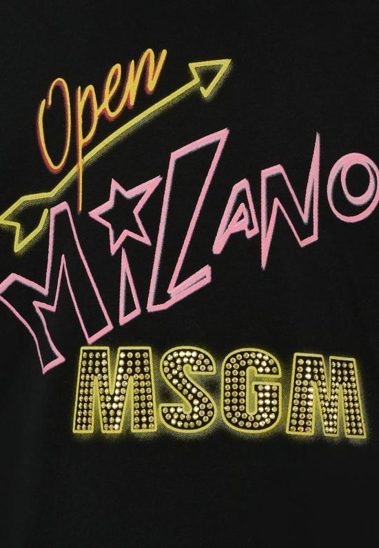 25FW [키즈] 엠에스지엠 티셔츠 F5MSJGTH154 110 BLACK - MSGM