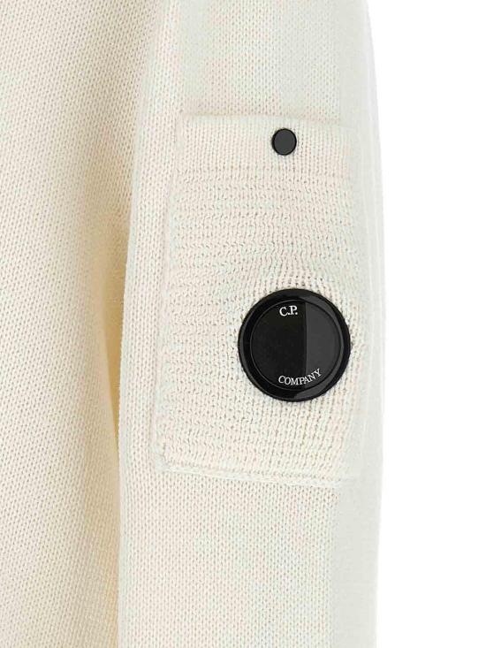  씨피 컴퍼니 스웨터 18CMKN077A110058A103 White - C.P. COMPANY