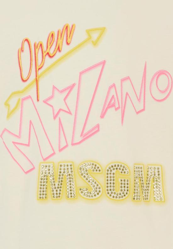 25FW [키즈] 엠에스지엠 티셔츠 F5MSJGTH154 013 IVORY - MSGM