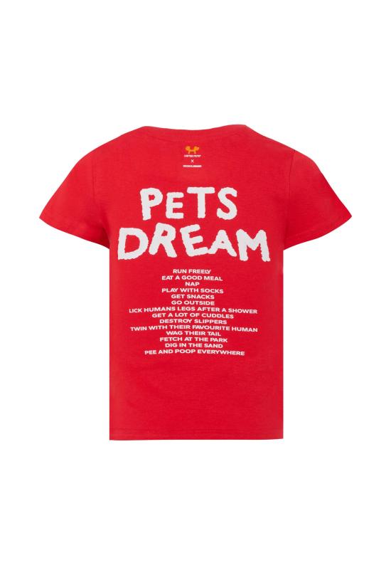 25SS [키즈] United pets x coccolebimbi 티셔츠 T SHIRT ROSSA PER BAMBINI PETS DREAM RED