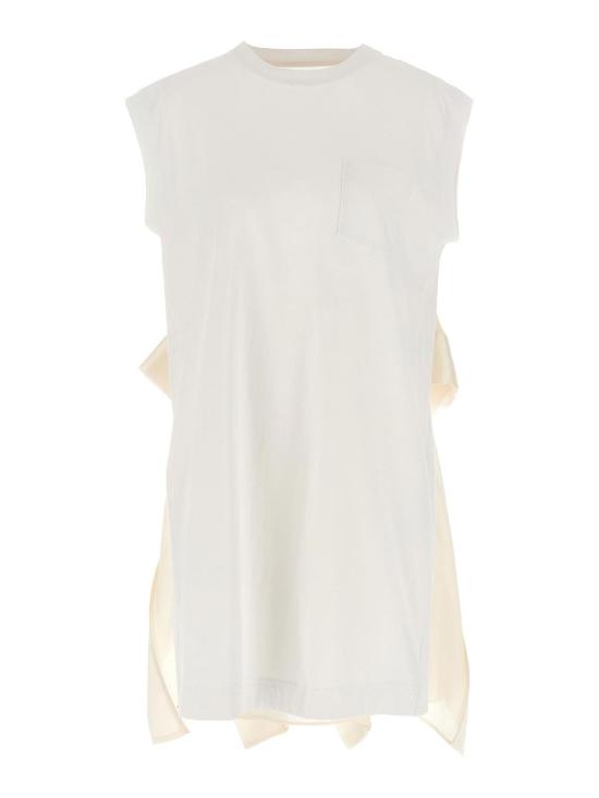  사카이 민소매 티셔츠 2507914101 White