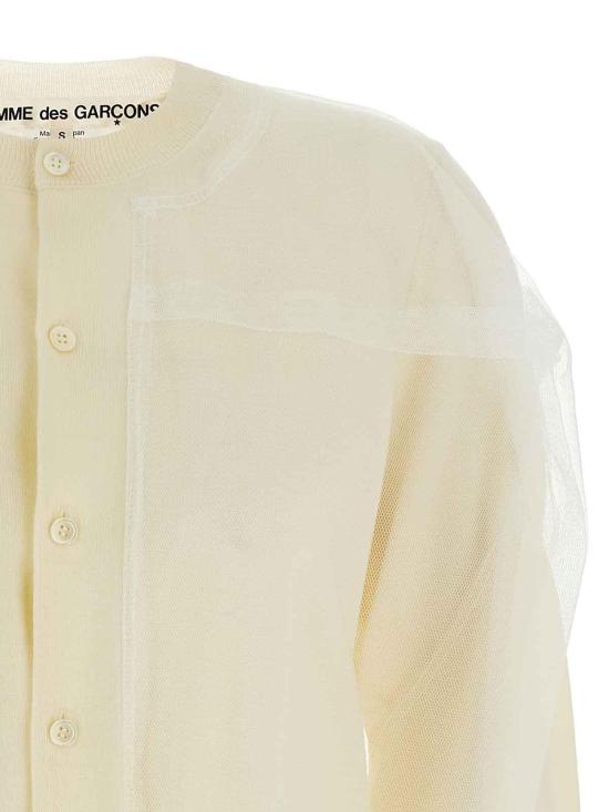  꼼데가르송 가디건 GOB0181 White - COMME DES GARCONS