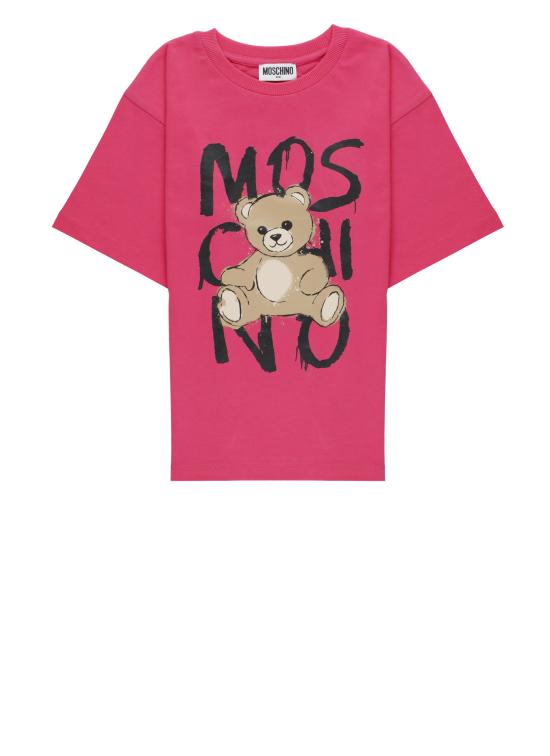 25FW [키즈] 모스키노 티셔츠 HNM05G LAA2050541 Fuchsia