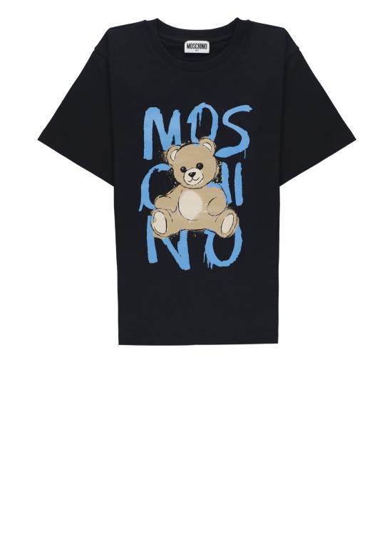 25FW [키즈] 모스키노 티셔츠 HNM05G LAA2060100 Black