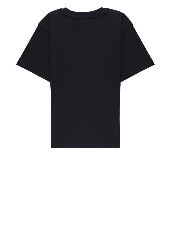 25FW [키즈] 모스키노 티셔츠 HNM05G LAA2060100 Black - MOSCHINO